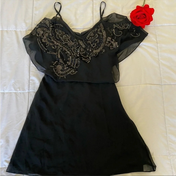 Karen Millen silk sequin mini dress - Picture 1 of 4